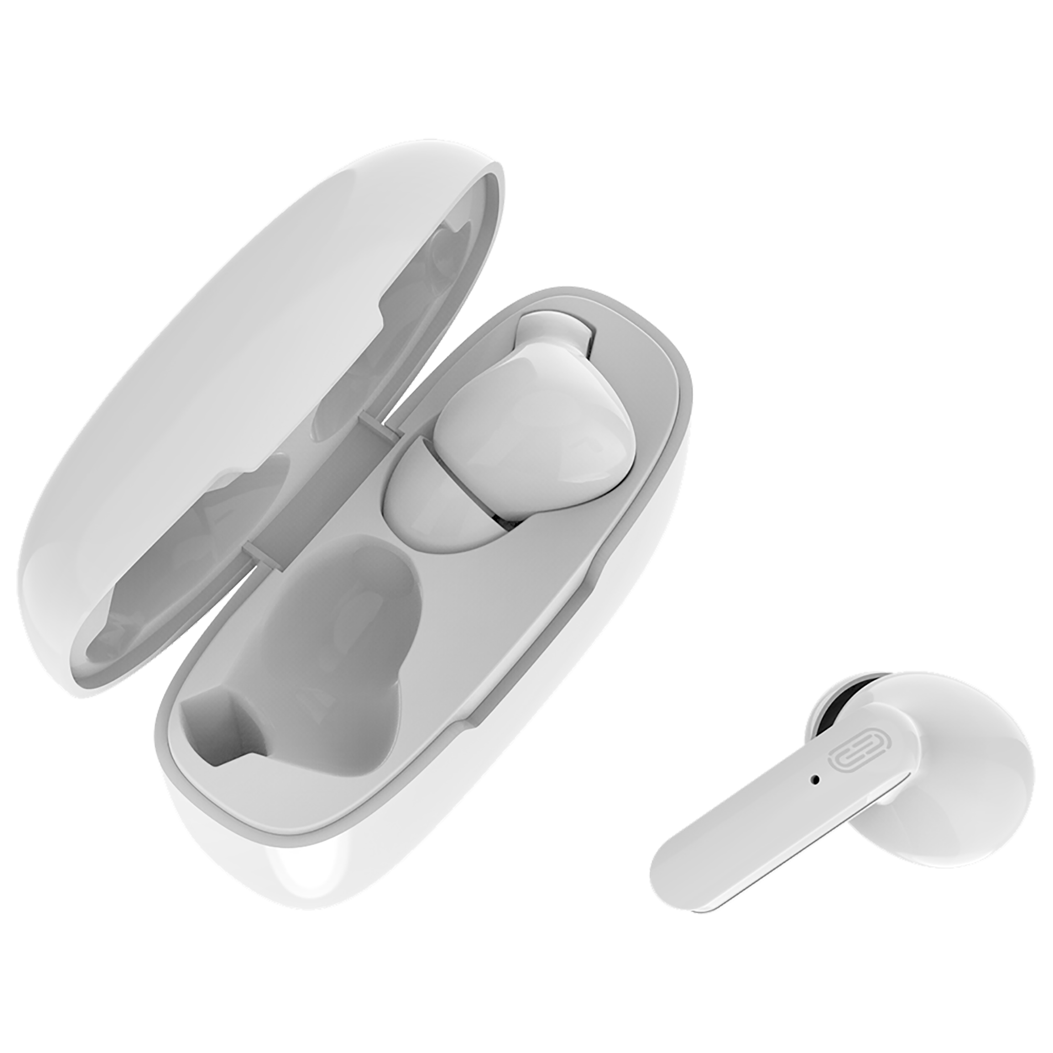 Headset "TWS Dynamic" - Ladebox - Touch-Steuerung - weiß - Ohrhörer und Box