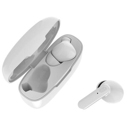 Headset "TWS Dynamic" - Ladebox - Touch-Steuerung - weiß - Ohrhörer und Box