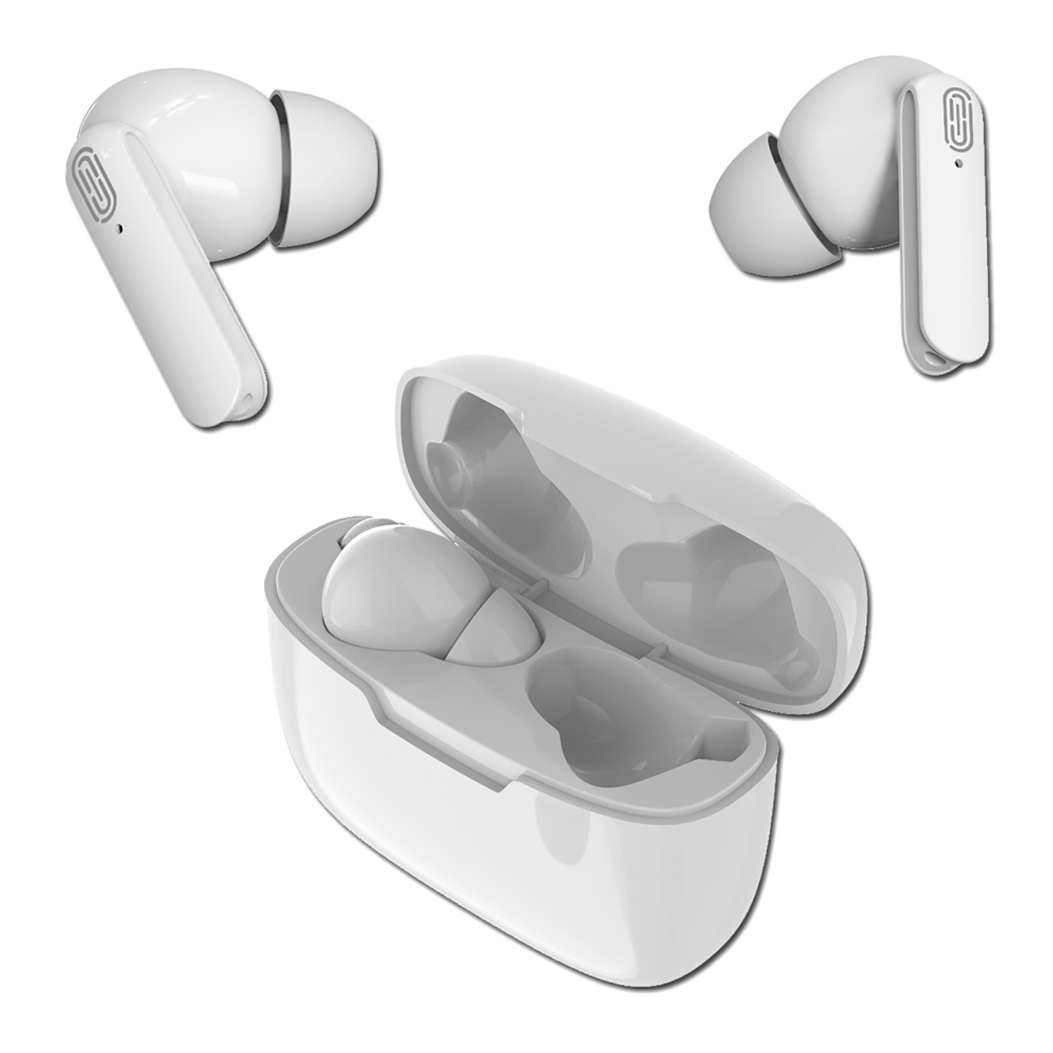 Headset "TWS Dynamic" - Ladebox - Touch-Steuerung - weiß - diagonal