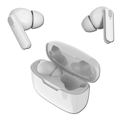 Headset "TWS Dynamic" - Ladebox - Touch-Steuerung - weiß - diagonal