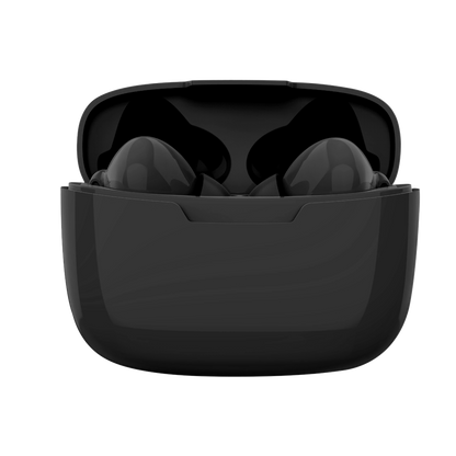 Headset "TWS Dynamic" - Ladebox - Touch-Steuerung - schwarz - Ladebox Frontansicht