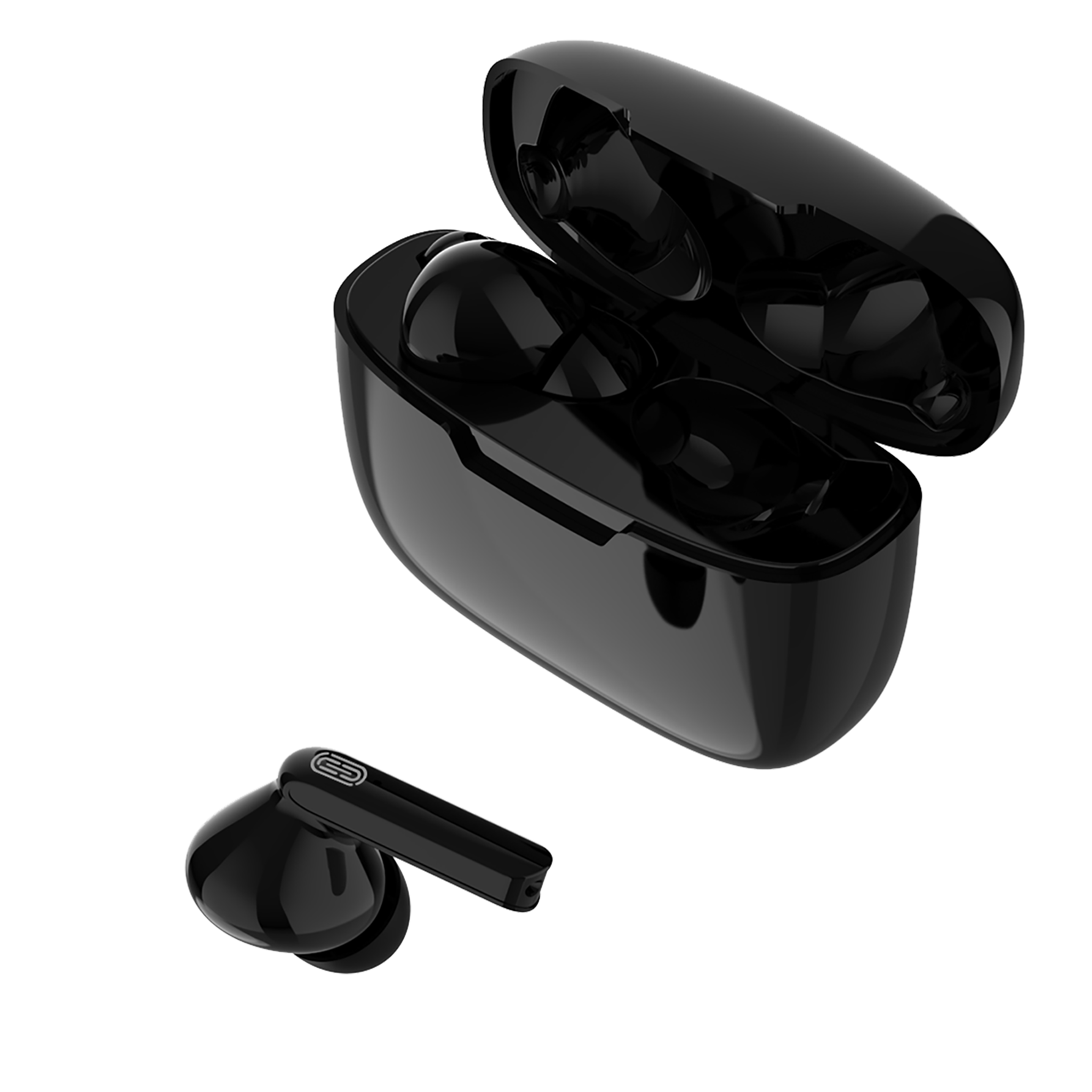 Headset "TWS Dynamic" - Ladebox - Touch-Steuerung - schwarz - Front diagonal
