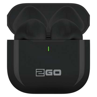 Bluetooth Headset "Mini" - Ladebox - Touch-Steuerung - schwarz - Hörer in Ladebox