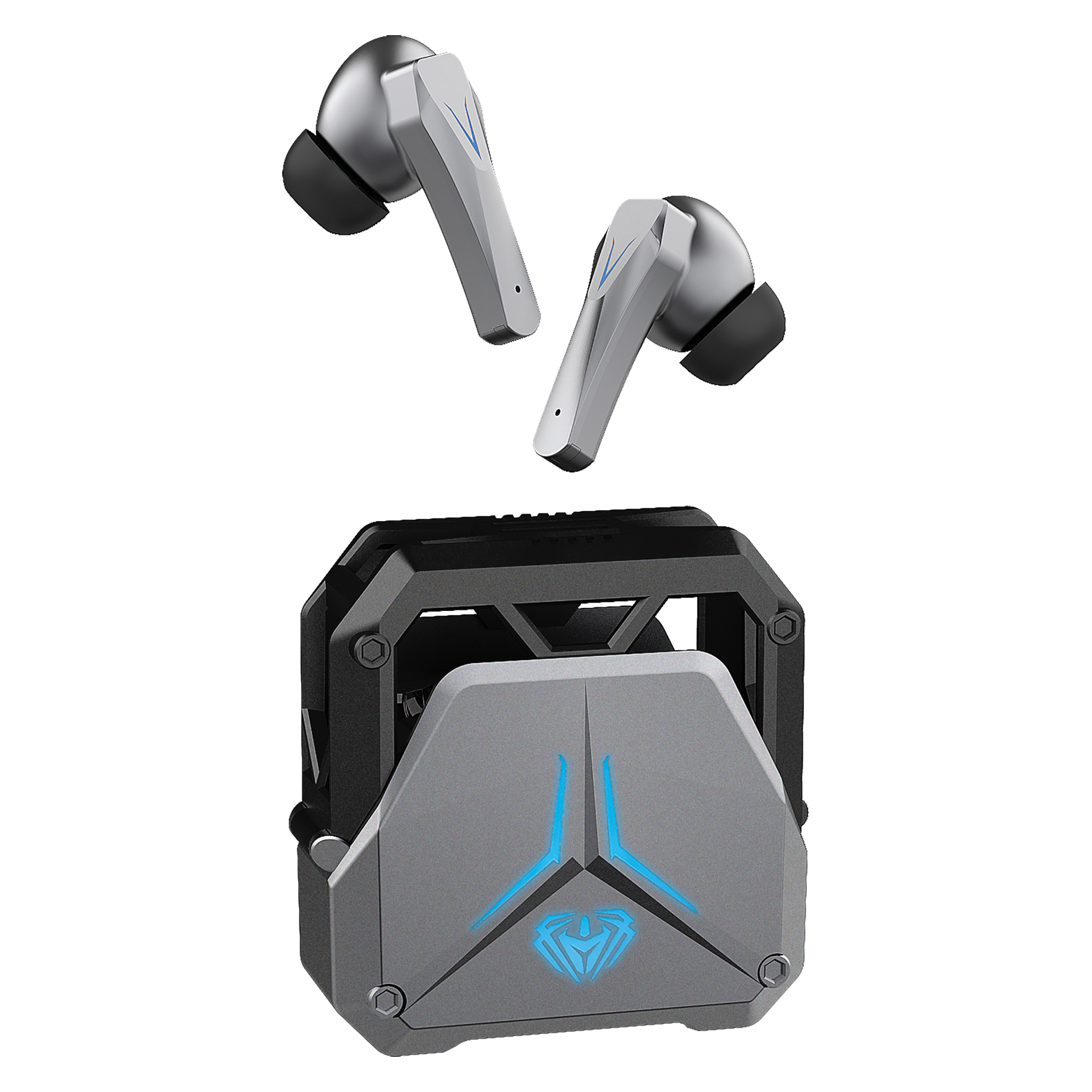 Bluetooth Headset Game - Ladebox - Touch-Steuerung - LED-Illumination - silber