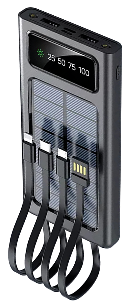 Powerbank mit Solar-Notfall-Ladung 10000 mAh 2x USB