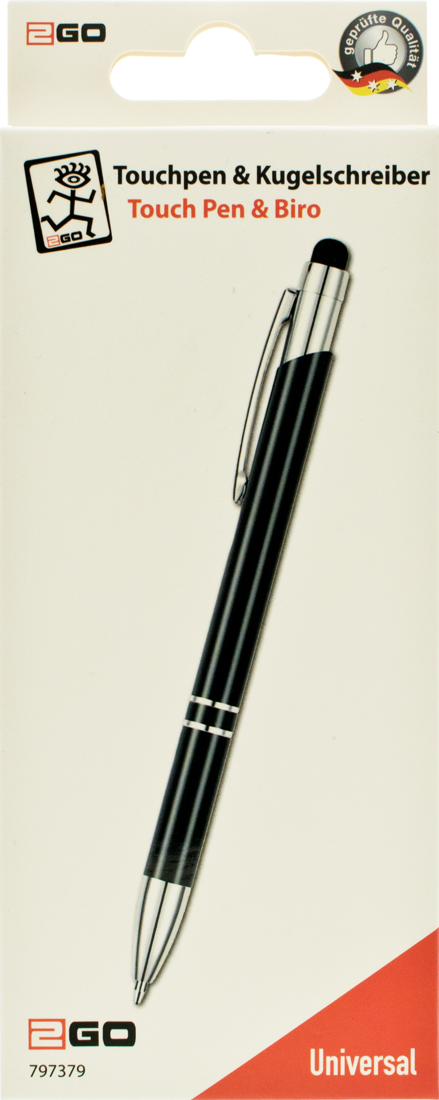 Universal Eingabestift / Touchpen - schwarz -