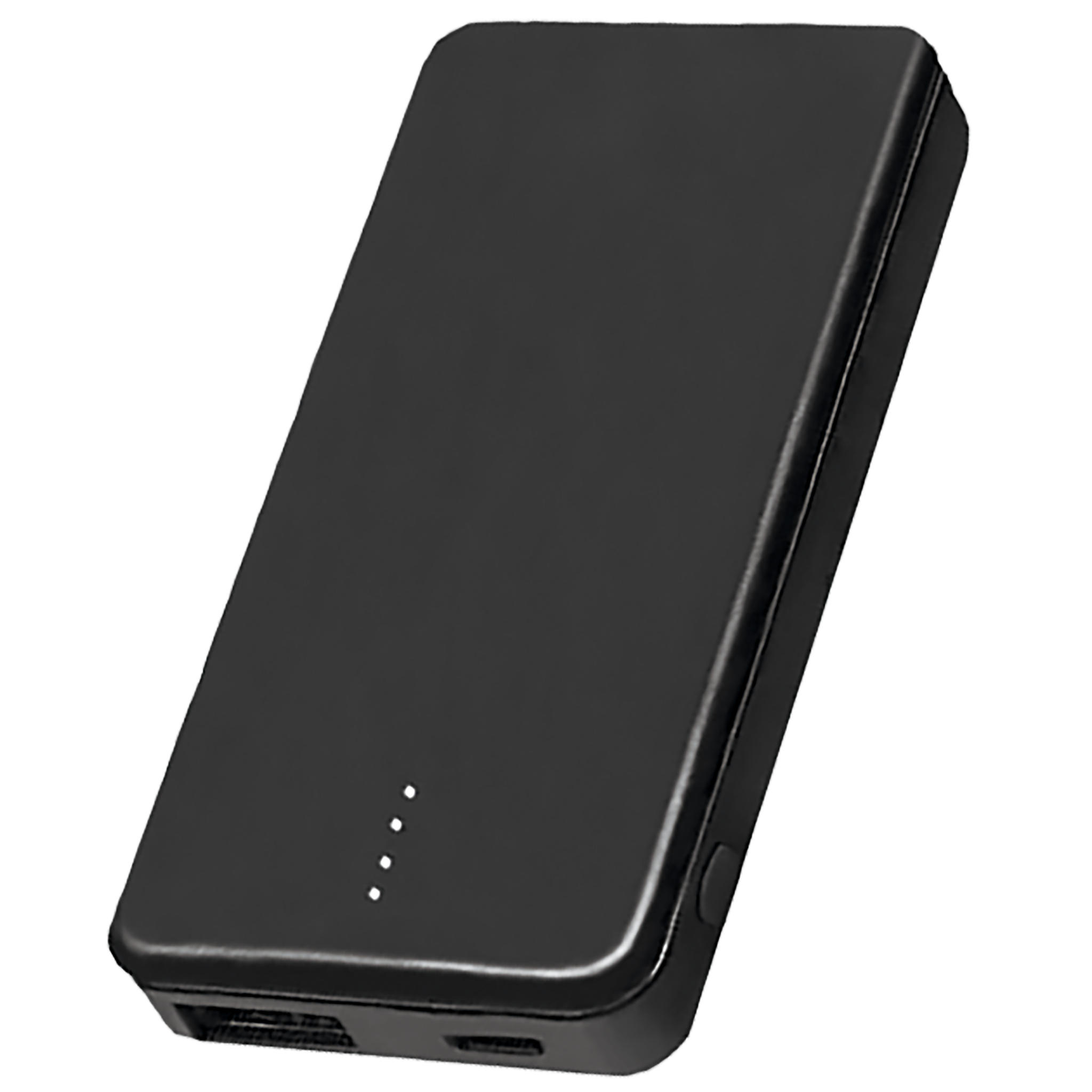 Powerbank Mini - 4000 mAh - 1 x USB A - 4 Status-LED - schwarz