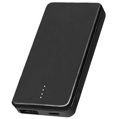Powerbank Mini - 4000 mAh - 1 x USB A - 4 Status-LED - schwarz