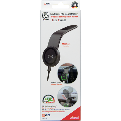 Halter "Flexcharge" - MagSafe kompatibel - anthrazit - Verpackung