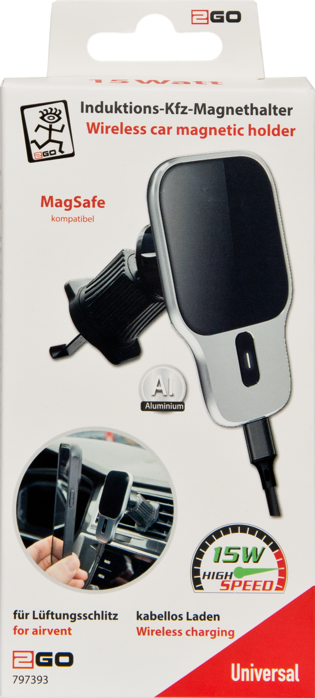 Universal Magnethalter "AirClip Charge"