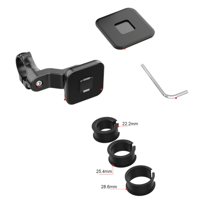 Halter "Bikelock" - Magnet - 360° drehbar - Schnappverschluss - schwarz