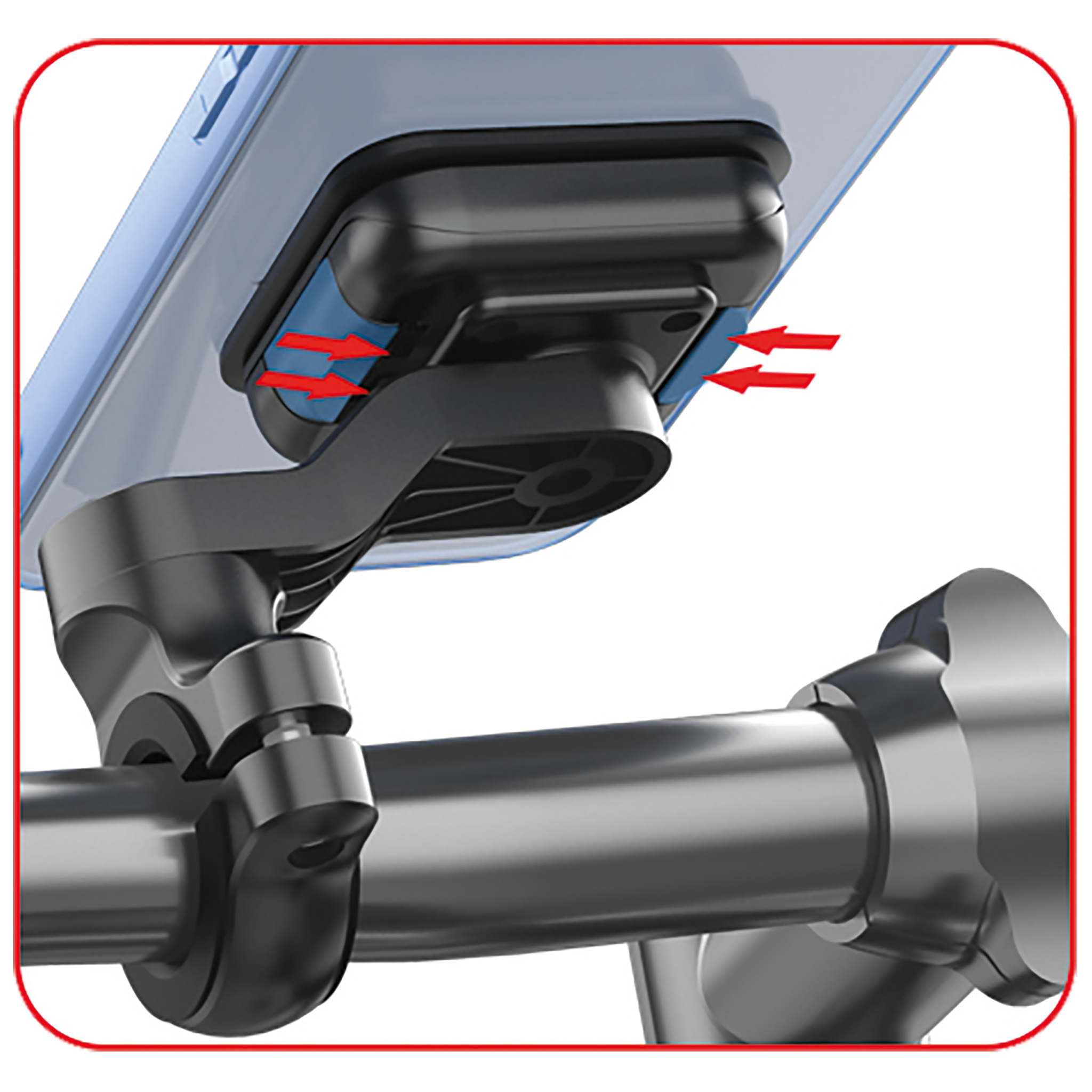 Halter "Bikelock" - Magnet - 360° drehbar - Schnappverschluss - schwarz