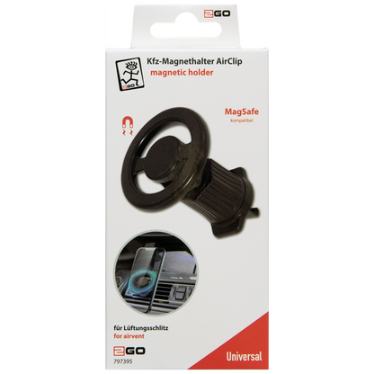Halter "Airclip" - MagSafe kompatibel - schwarz - Verpackung
