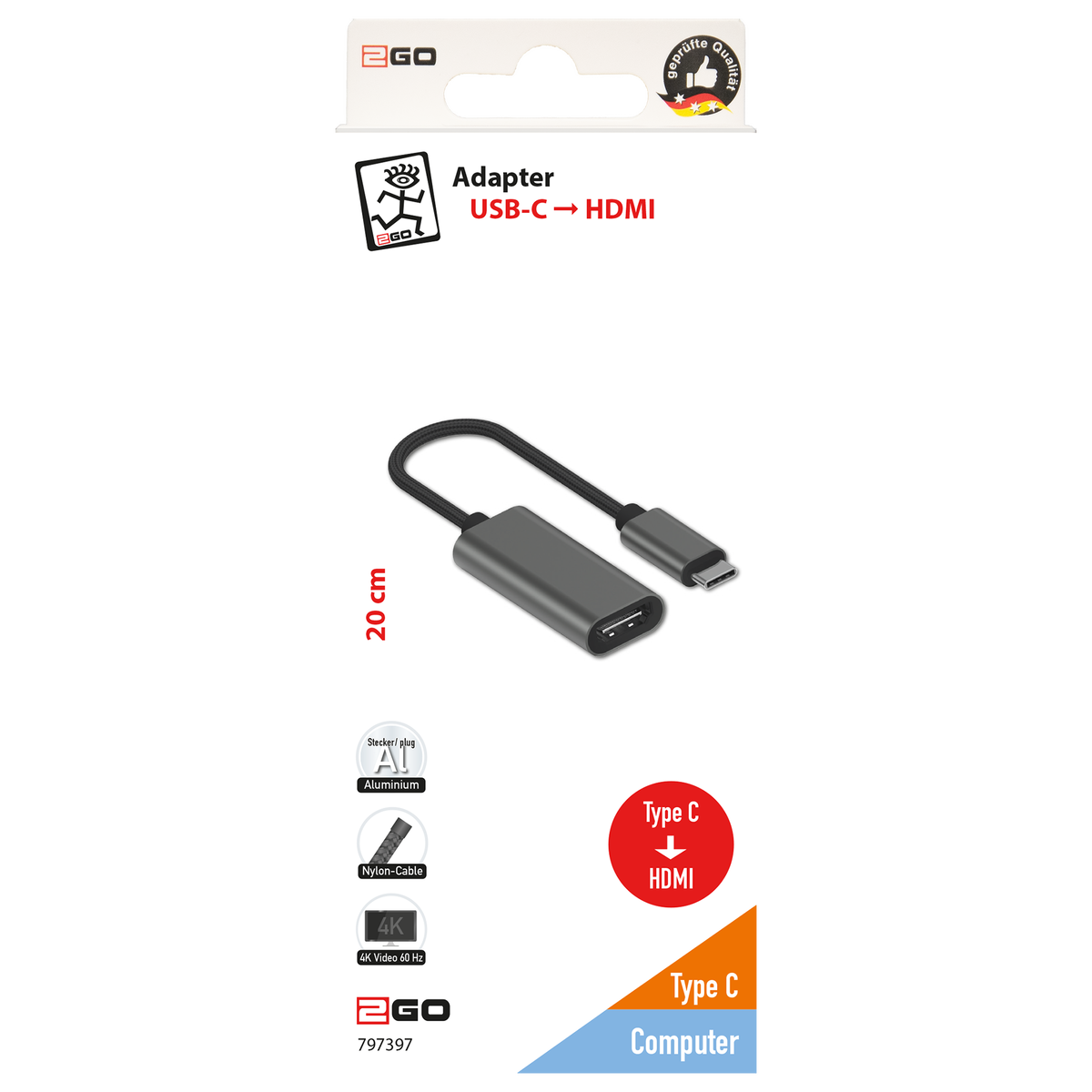 Adapter USB Type-C <-> HDMI