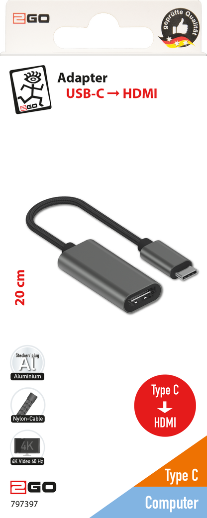 Adapter USB Type-C <-> HDMI