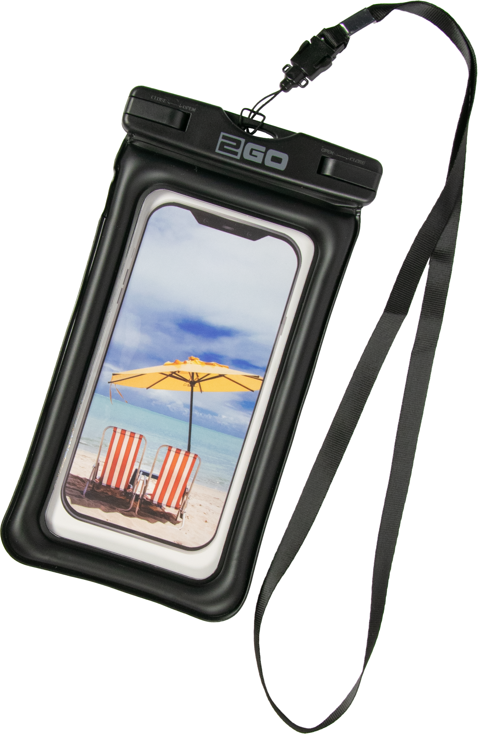 Beach Bag für Smartphones bis 7,5" - schwimmfähig - touchscreenfähig - mit Umhängeband