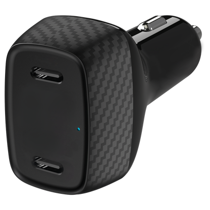 USB  Kfz-Ladegerät - 12 V / 24 V - 2 x USB Type-C - 3000 mA - 65 W - schwarz