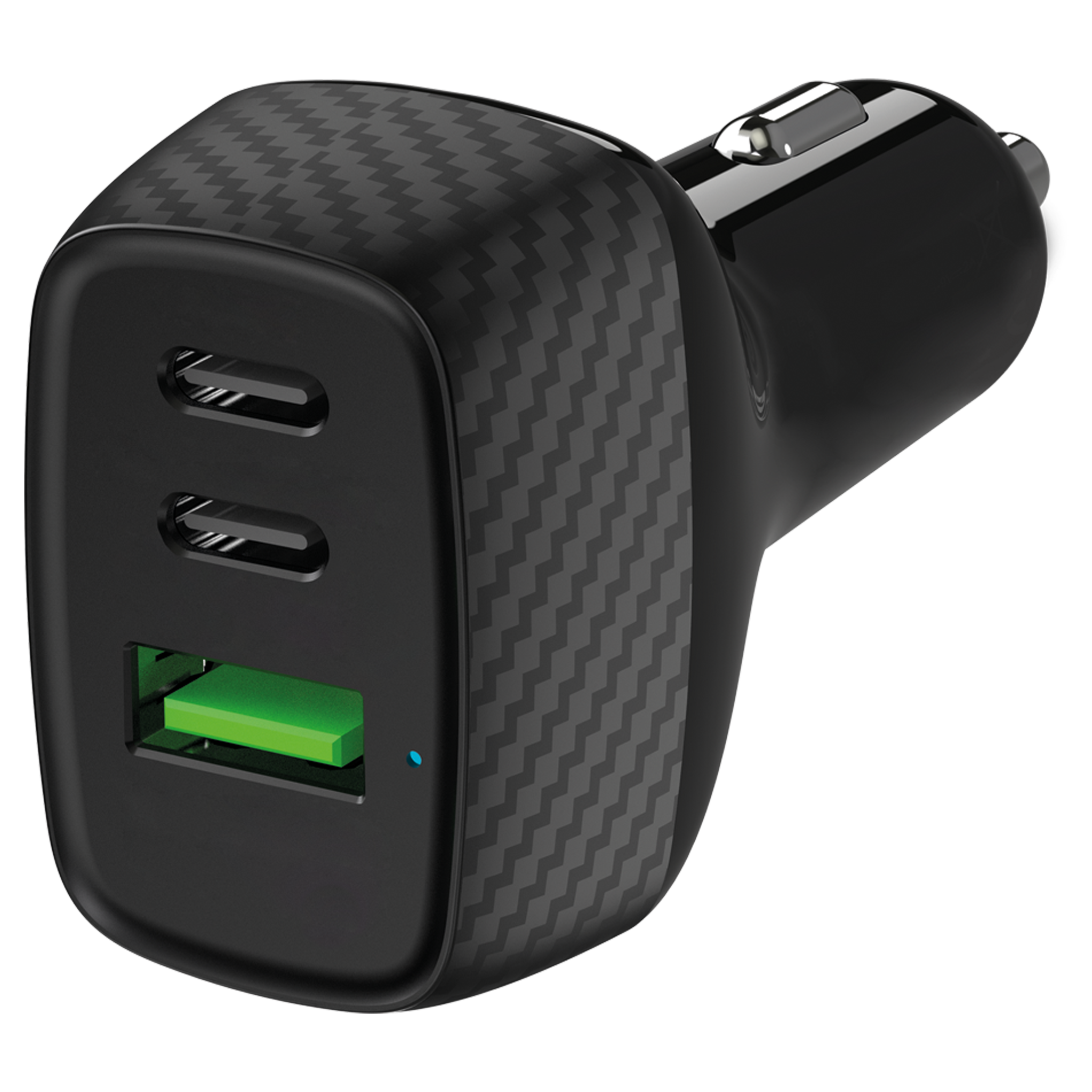 USB Kfz Ladegerät - 12 V / 24 V - 1 x USB A - 2 x USB Type-C - 3250 mA - 65 W - schwarz