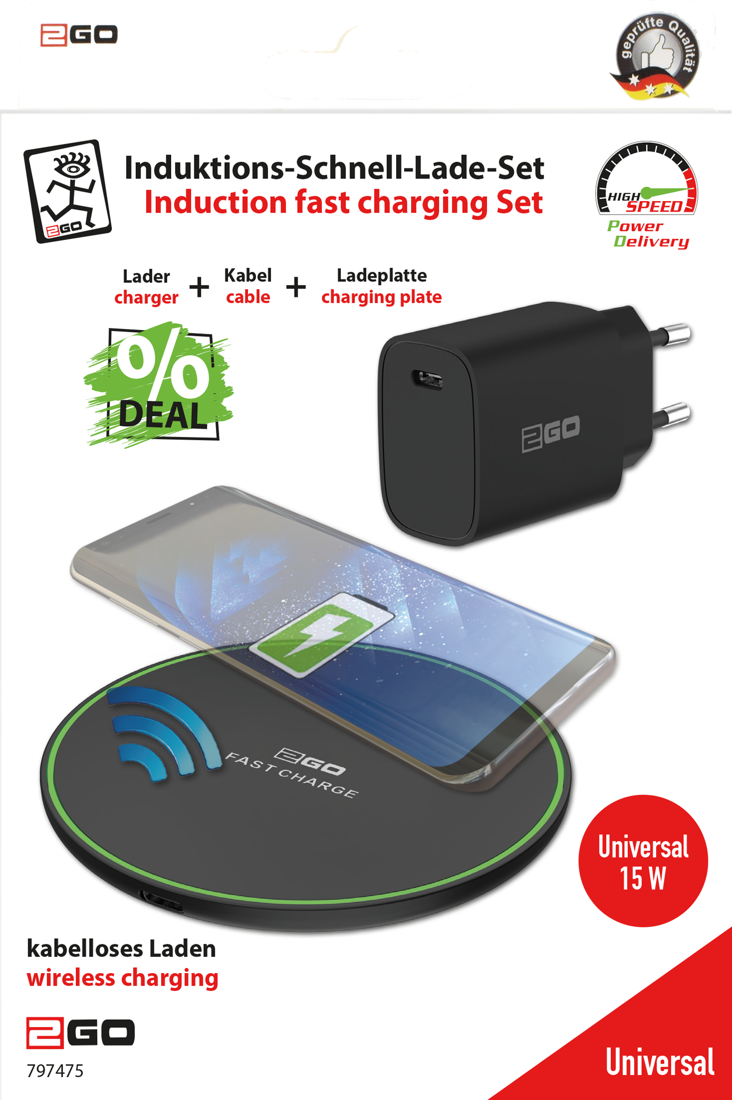 Induktions-Schnell-Ladeset