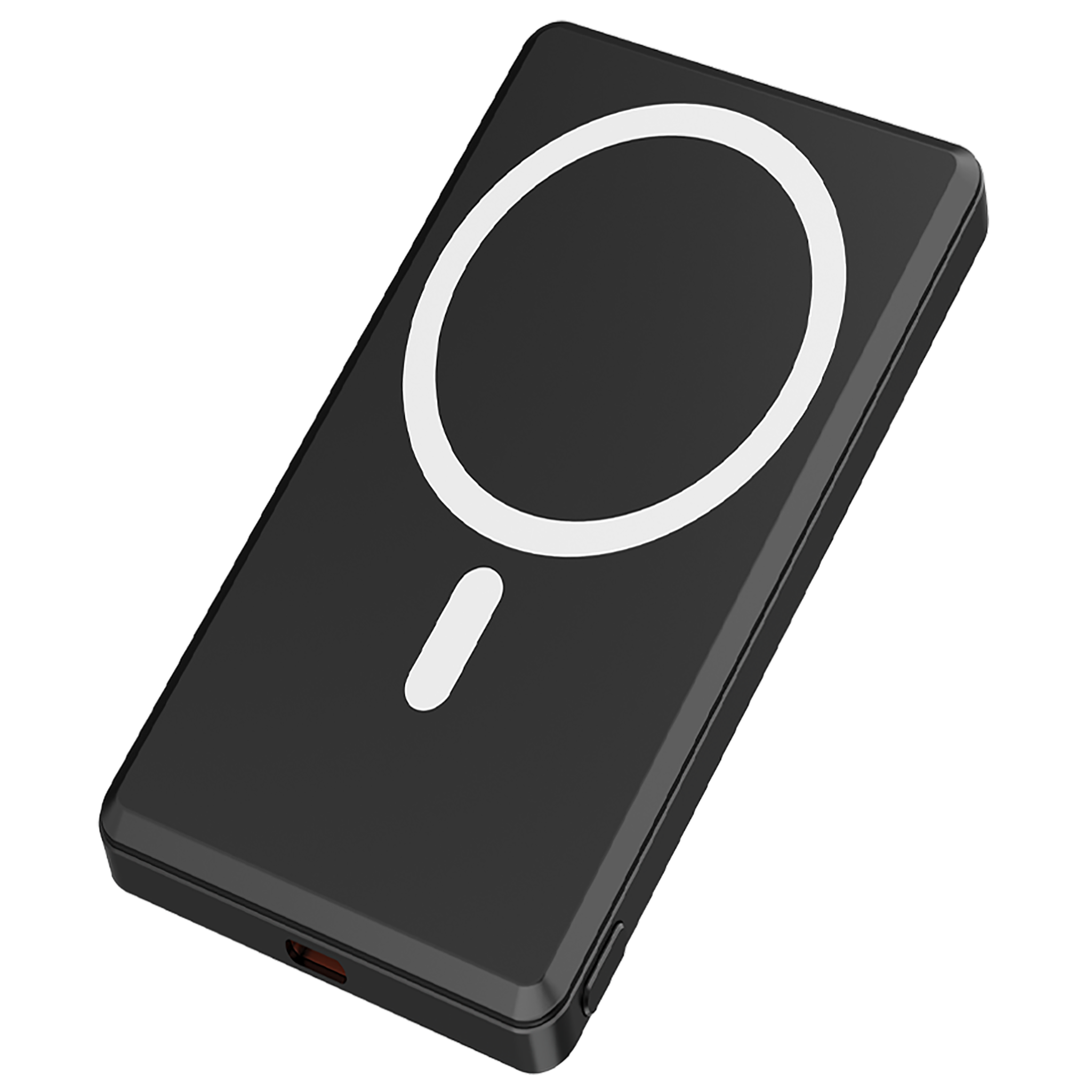 Powerbank - 5000 mAh - 1 x USB Type-C - MagSafe kompatibel - Digitaldisplay - USB A auf USB Type-C Kabel - schwarz
