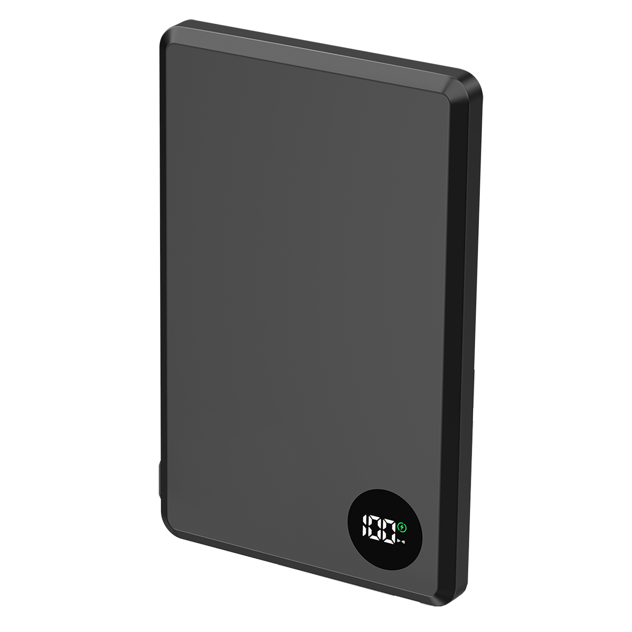 Powerbank - 5000 mAh - 1 x USB Type-C - MagSafe kompatibel - Digitaldisplay - USB A auf USB Type-C Kabel - schwarz