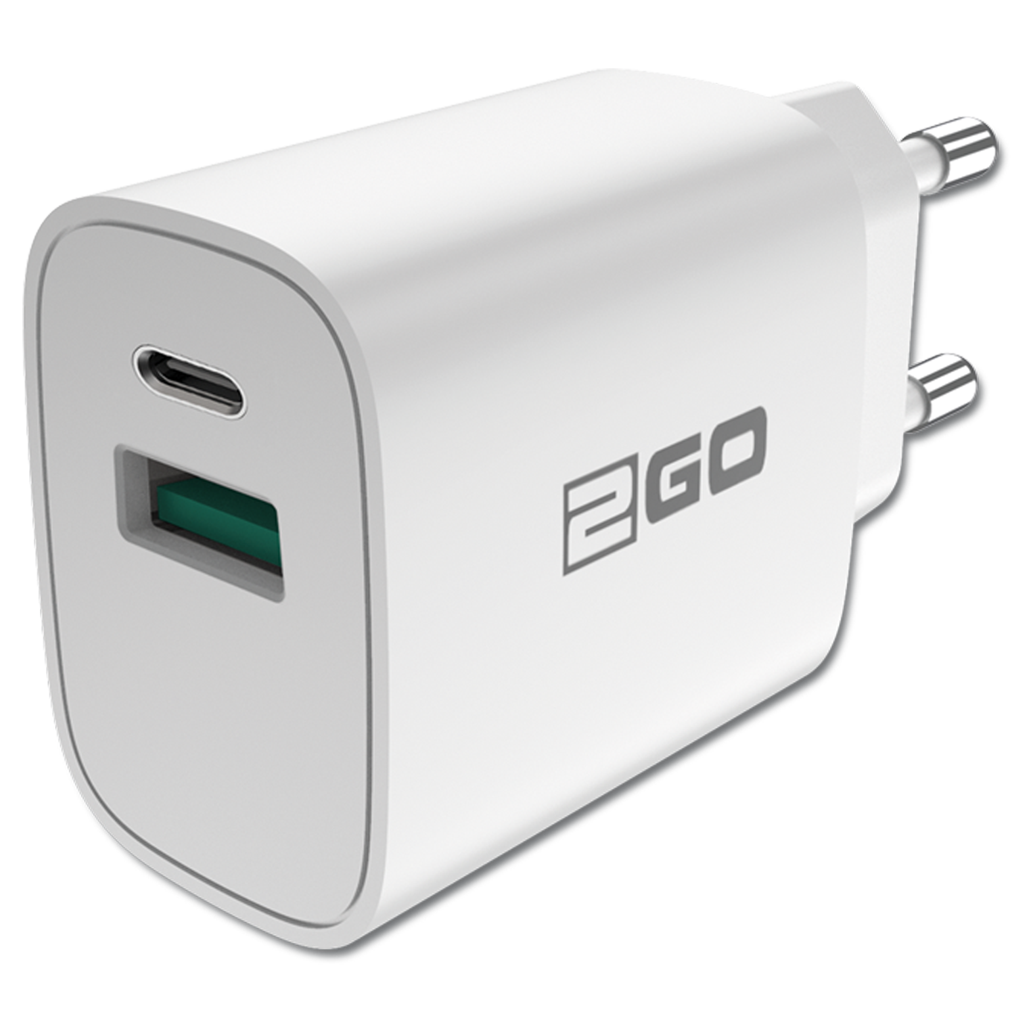 USB Netzladeset 100 V - 240 V mit USB Type-C Kabel - 3000 mA - 20 W - weiß - Ladegerät