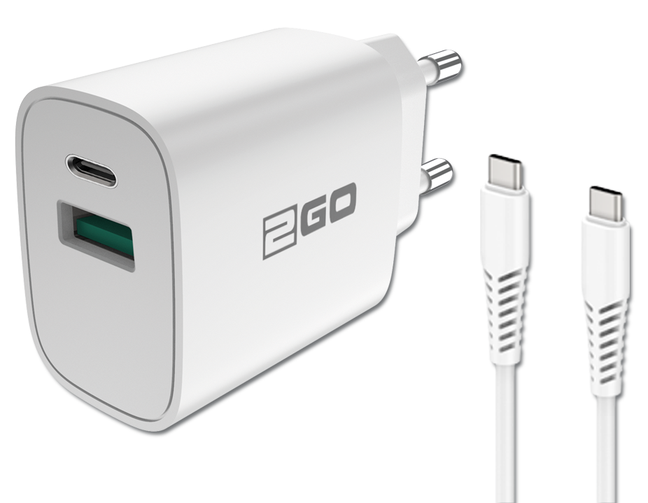 Netz-Ladeset 100 V - 240 V (2-teilig) - Power Delivery - weiß