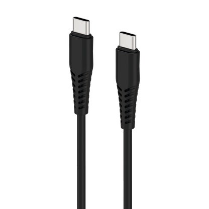 USB Kfz-Ladeset 12 V / 24 V mit USB Type-C Kabel - 3000 mA - schwarz - Kabel
