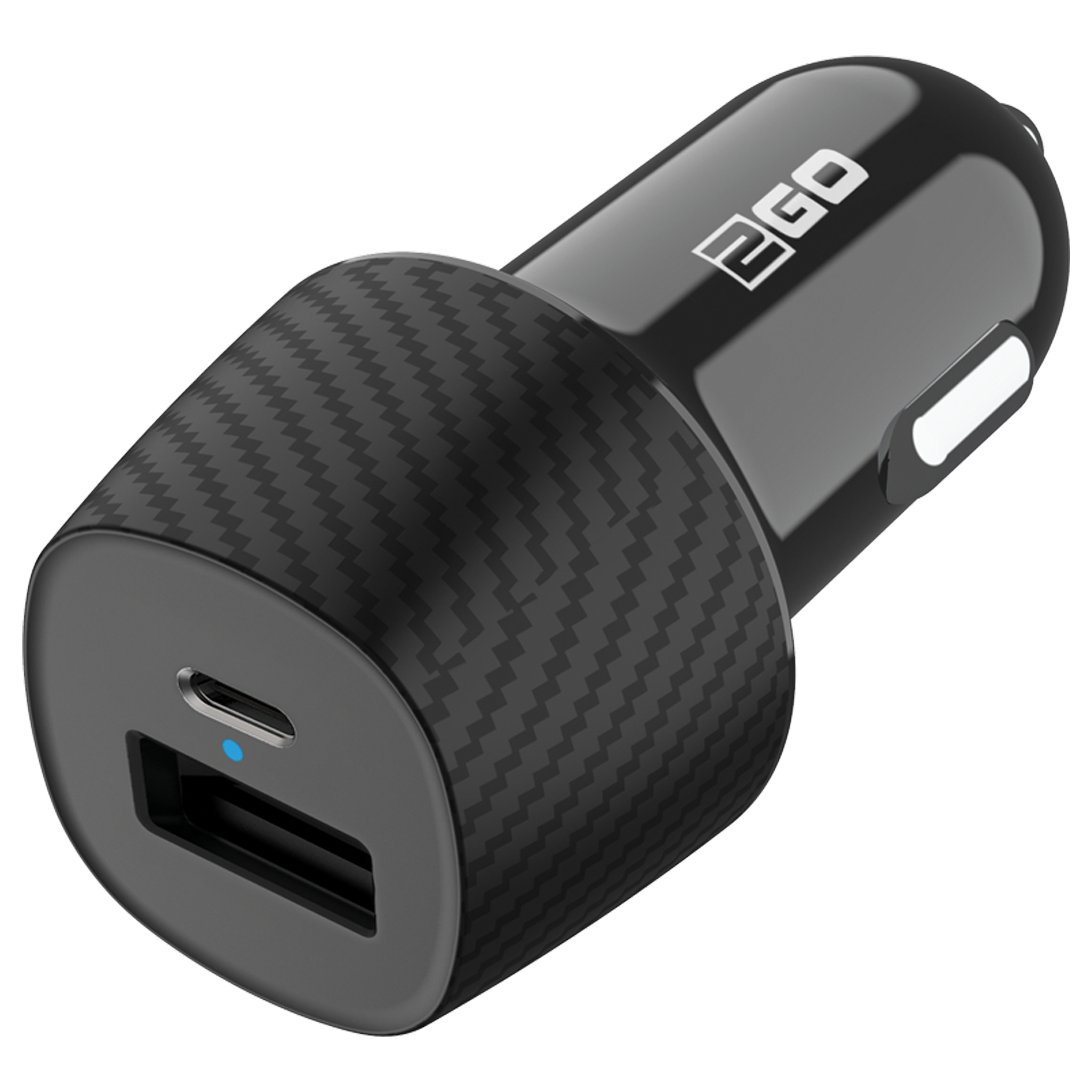 USB Kfz-Ladeset 12 V / 24 V mit USB Type-C Kabel - 3000 mA - schwarz - Ladegerät
