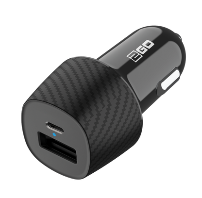 Kfz-Ladeset / (2-teilig) / Power Delivery & FastCharge / 1 x USB A & 1 x USB Type-C / 20 W / 3000 mA / schwarz