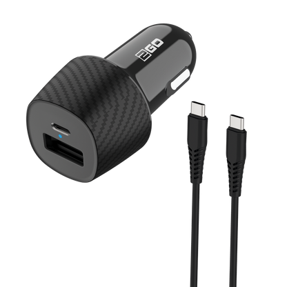 Kfz-Ladeset 12 V / 24 V (2-teilig) - Power Delivery - schwarz