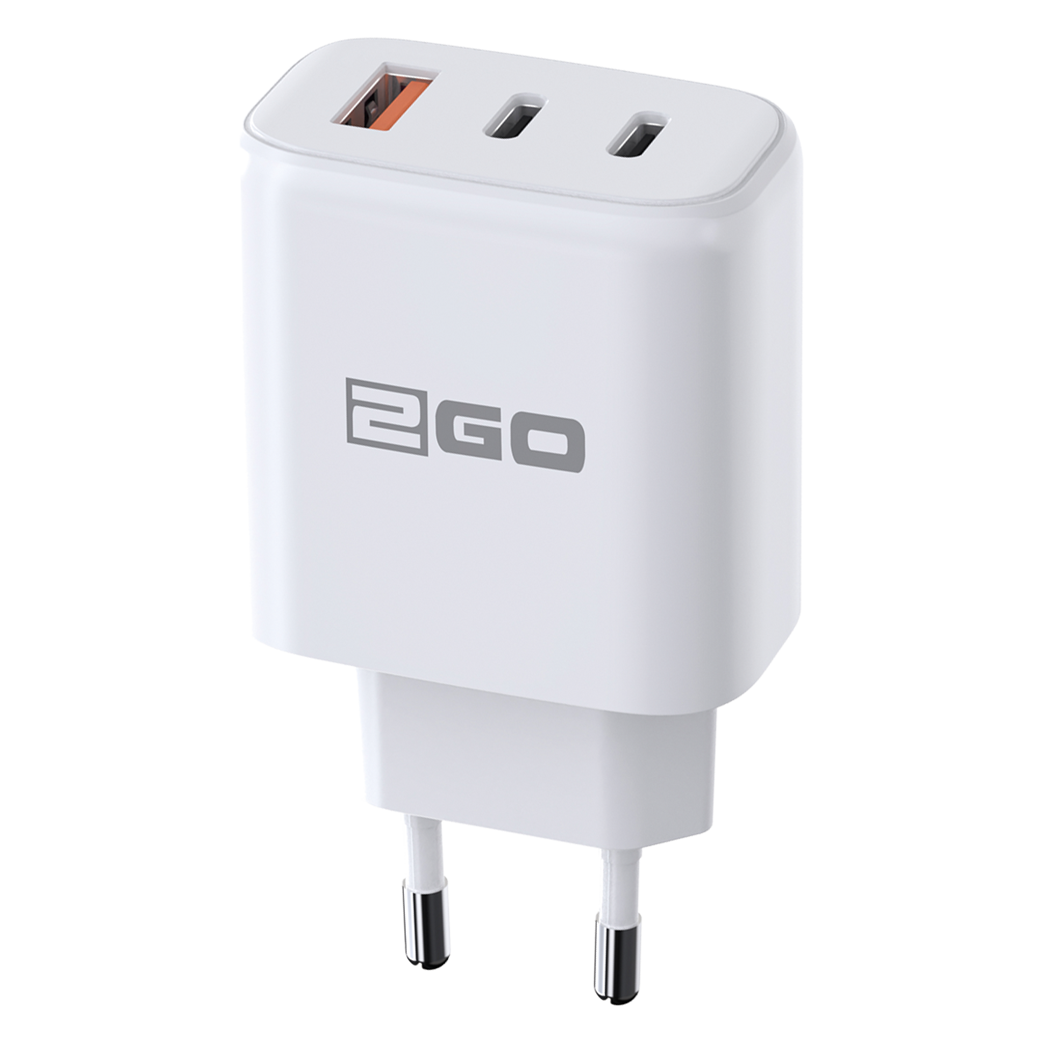 USB Netzladegerät 100 V - 240 V - 1 x USB A und 2 x USB Type-C - 3250 mA - 65 W - weiß