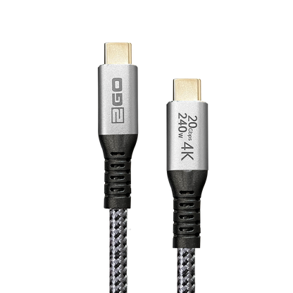 USB Datenkabel - USB Type-C auf USB Type-C - 120 cm - grau