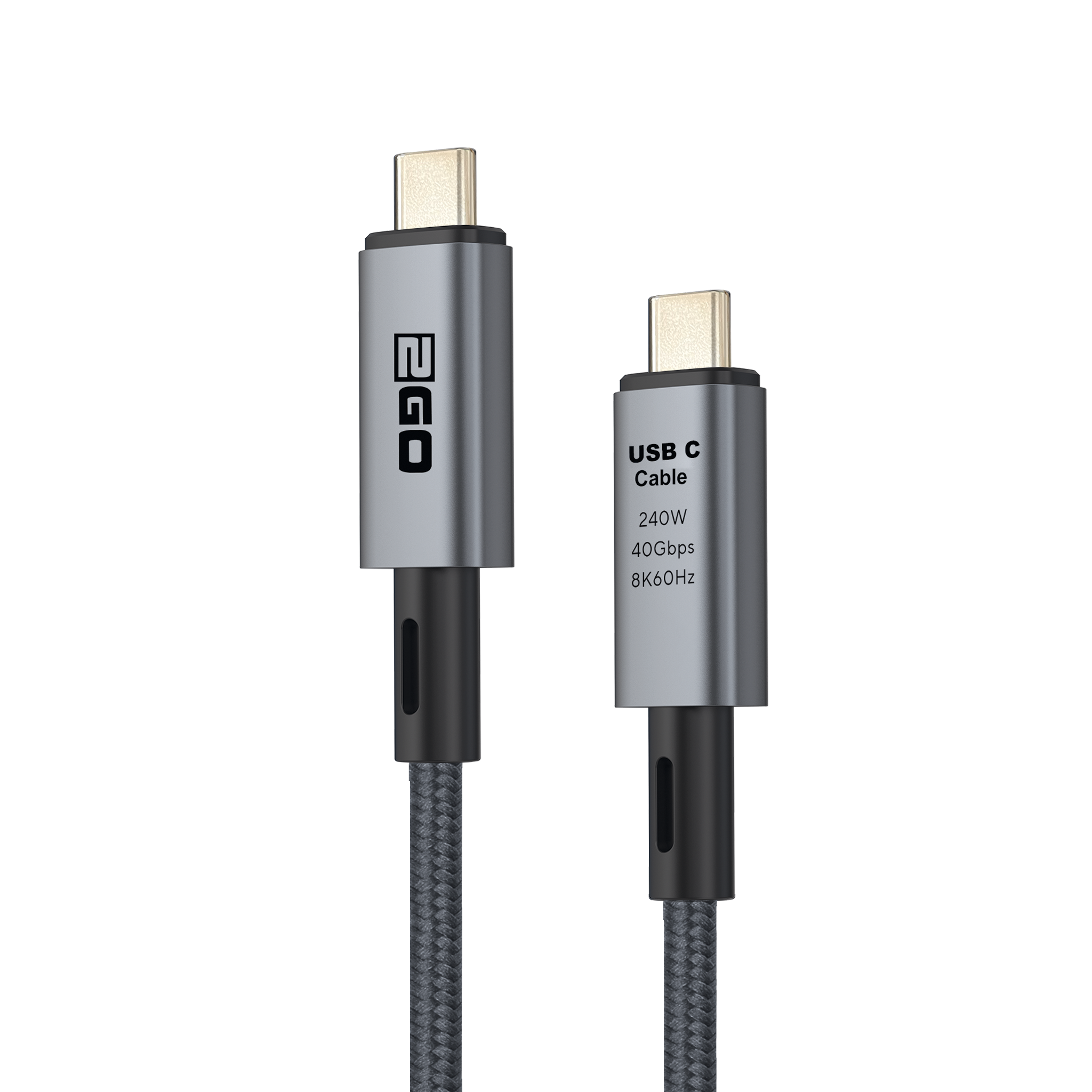 USB Datenkabel - USB Type-C auf USB Type-C - 120 cm - grau