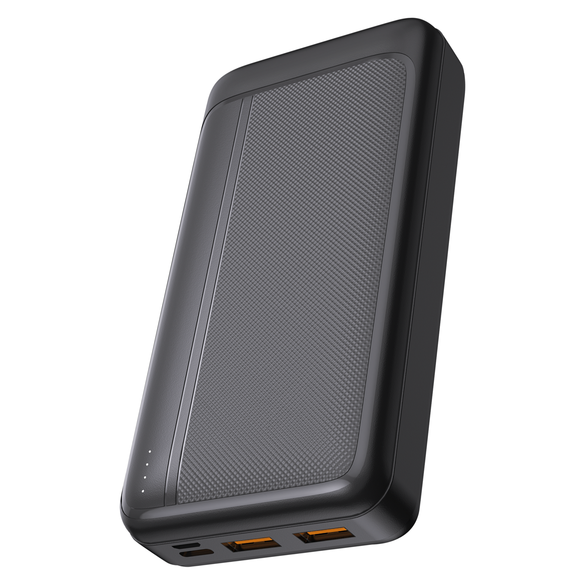 Powerbank - 20000 mAh - 2 x USB A - 4 Status-LED - schwarz