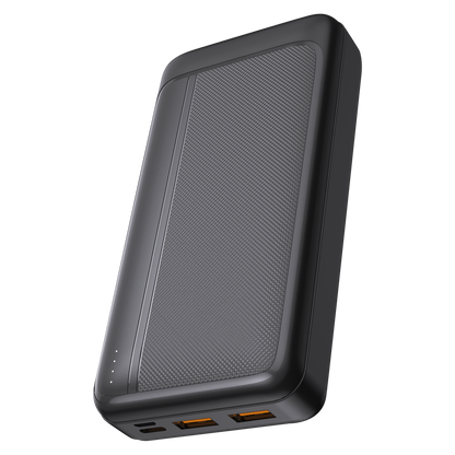 Powerbank - 20000 mAh - 2 x USB A - 4 Status-LED - schwarz