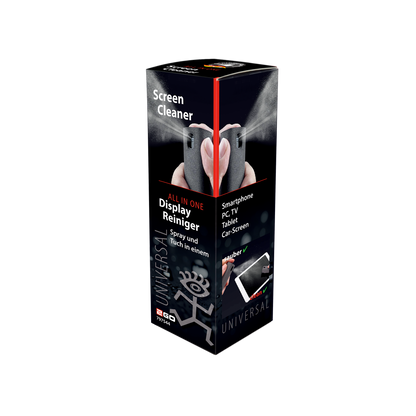 Display-Reiniger "All-in-One" - Reinigungsspray und Mikrofasertuch - 20 ml - Verpackung