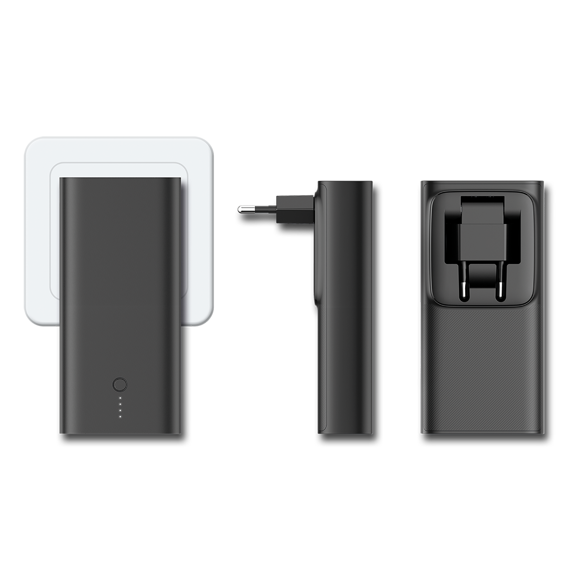 Powerbank 10000 mAh - 2x USB A - 1x USB Type-C - durchladefähig - schwarz - Anwendung