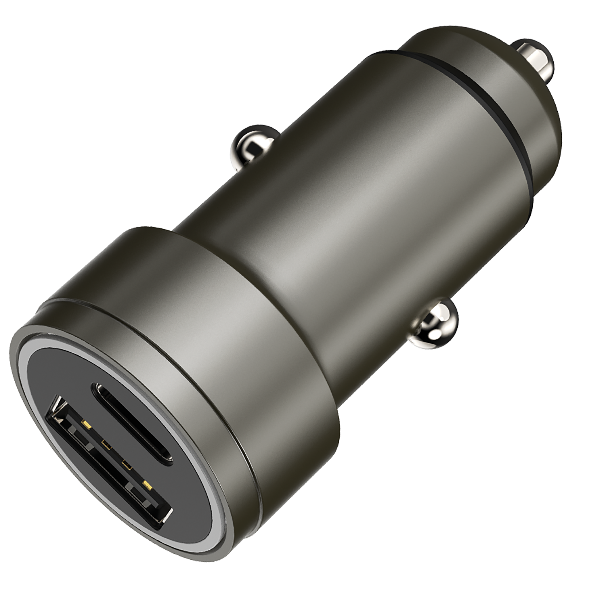 USB Kfz-Ladegerät - 1 x USB A - 1 x - USB Type-C - 3000 ma - anthrazit