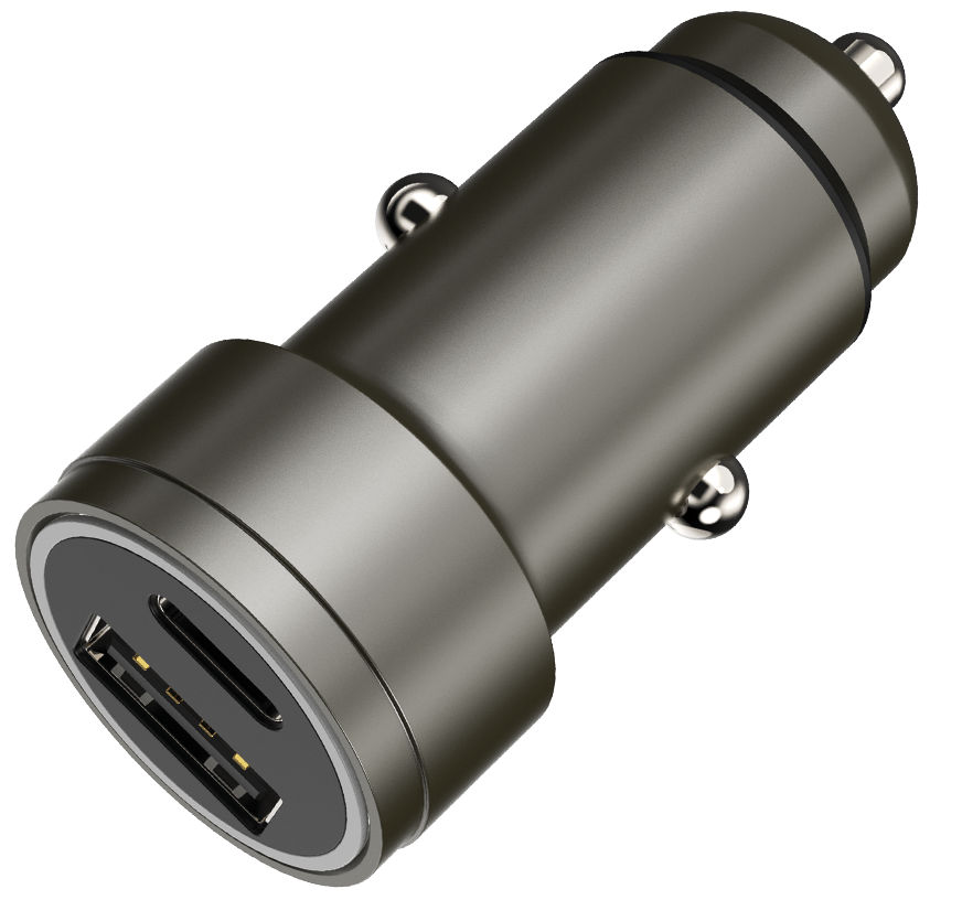 Kfz-Ladegerät 12 V / 24 V - anthrazit