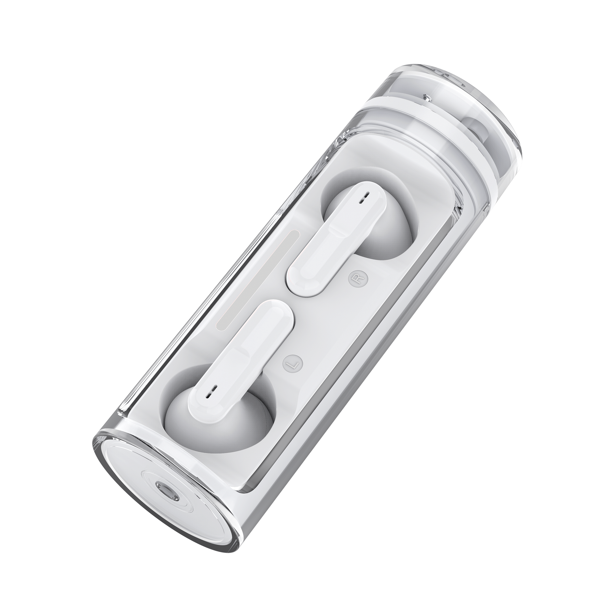 Bluetooth Headset "Twist" - ergonomisch - extrem leicht - weiß - geschlossen - ausgeschaltet