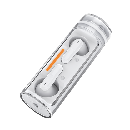 Bluetooth Headset "Twist" - ergonomisch - extrem leicht - weiß - geschlossen - eingeschaltet
