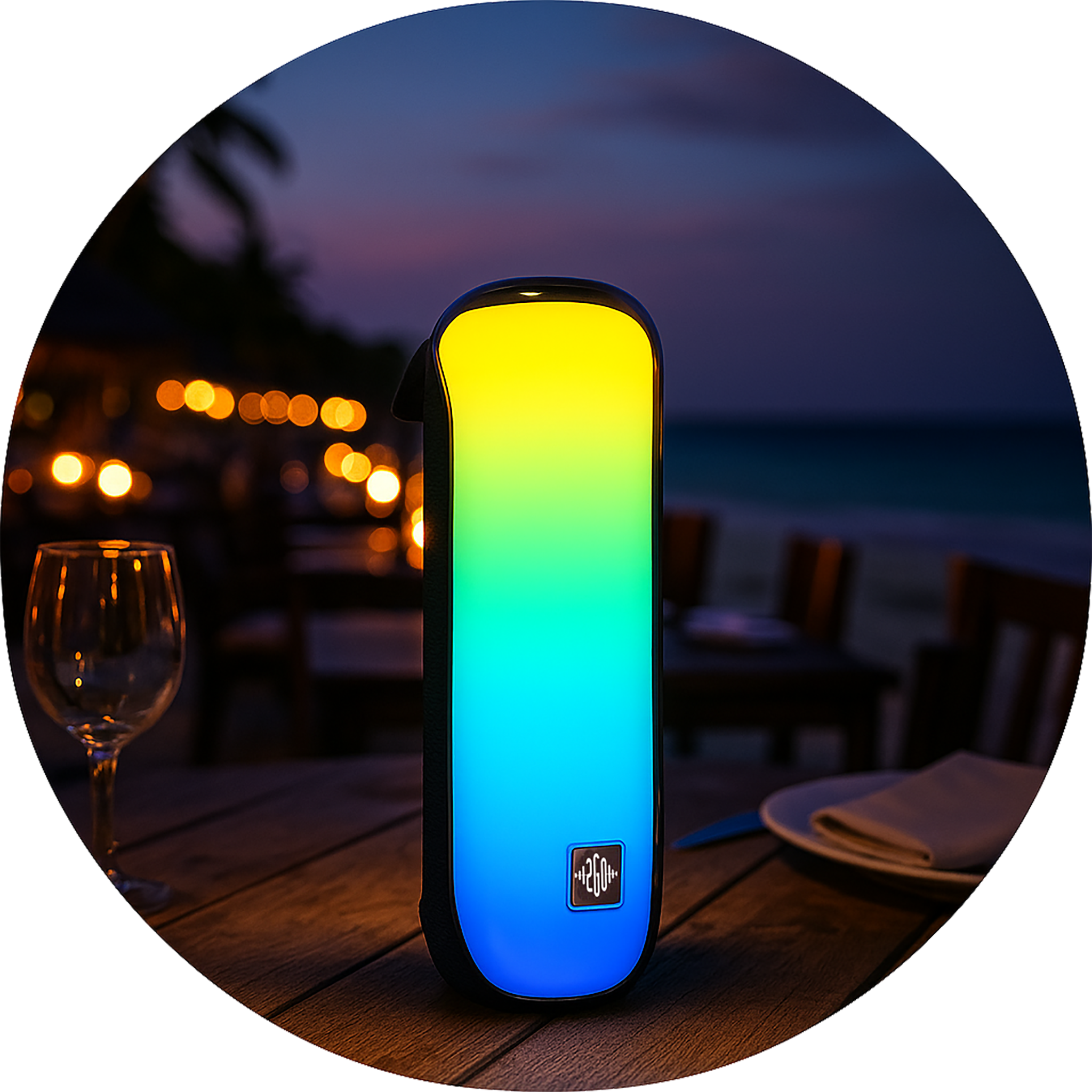 Bluetooth Lautsprecher Glow - RGB-LED-Lichtshow - Handschlaufe - Anwendung