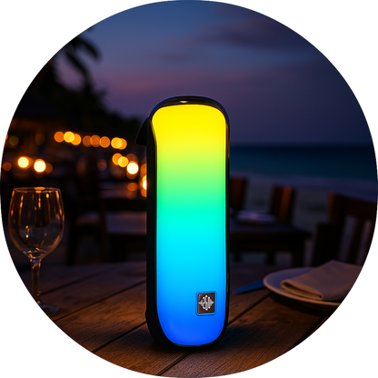 Bluetooth Lautsprecher Glow - RGB-LED-Lichtshow - Handschlaufe - Anwendung