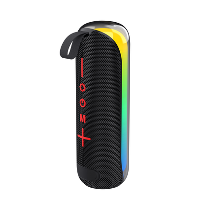 Bluetooth Lautsprecher Glow - RGB-LED-Lichtshow - Handschlaufe - Abdeckung - Rückseite