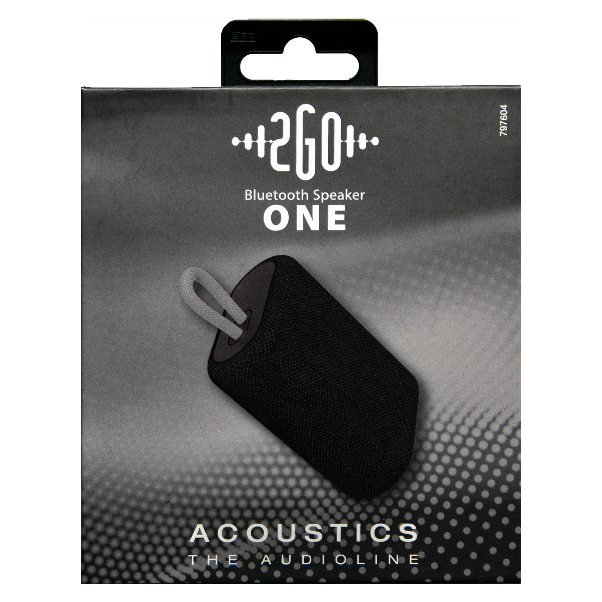 Bluetooth Lautsprecher "One" - kompakt - kraftvoll - mit Handschlaufe - anthrazit - Verpackung