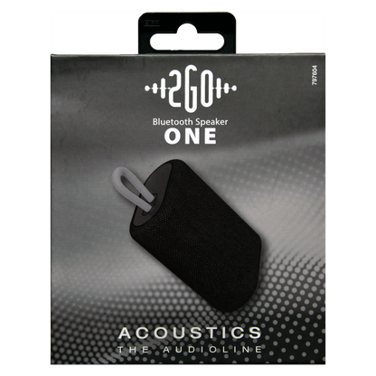 Bluetooth Lautsprecher "One" - kompakt - kraftvoll - mit Handschlaufe - anthrazit - Verpackung
