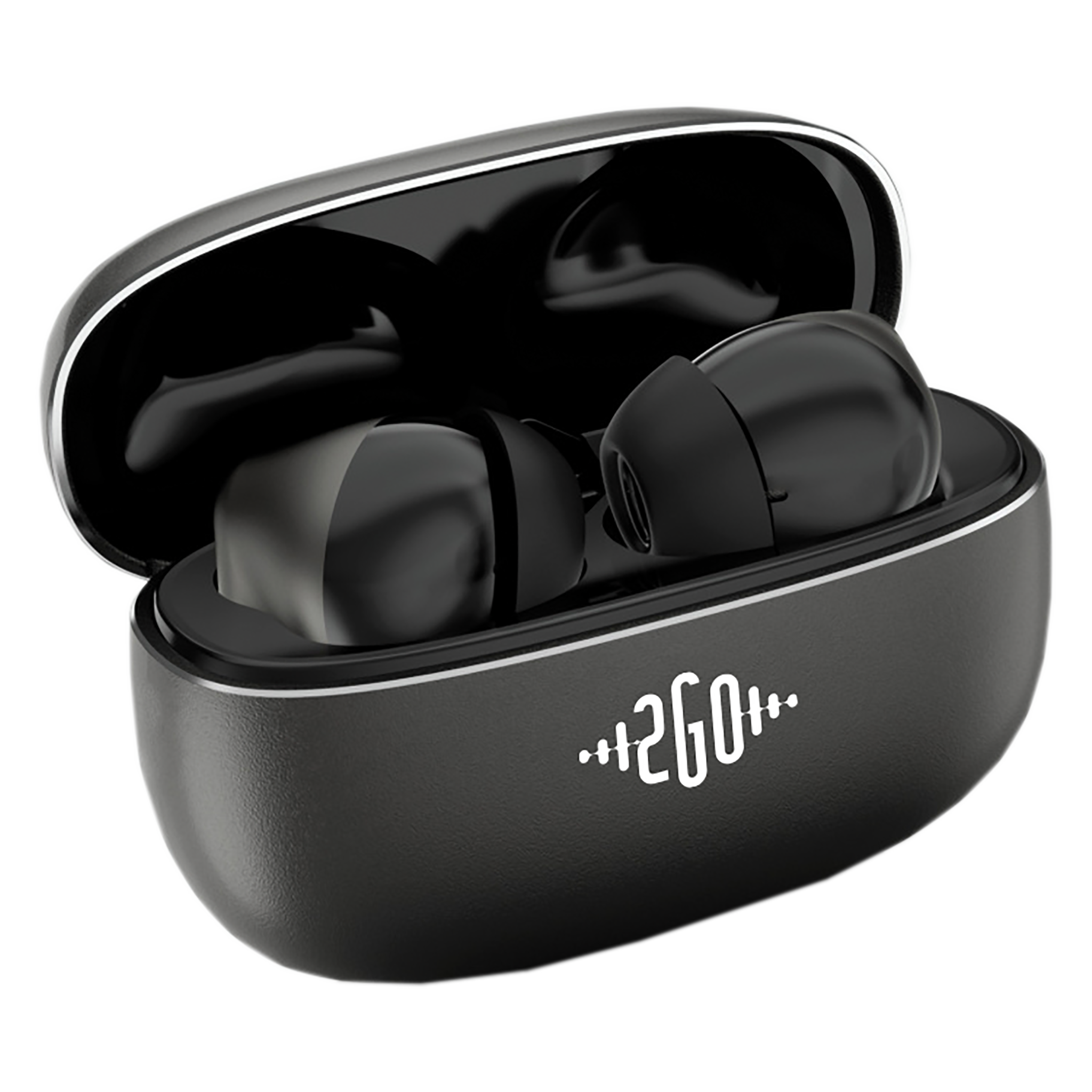 Bluetooth Headset "Alloy" - Vollmetallcase - Touch-Steuerung - Ladebox - anthrazit