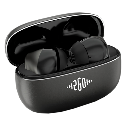 Bluetooth Headset "Alloy" - Vollmetallcase - Touch-Steuerung - Ladebox - anthrazit