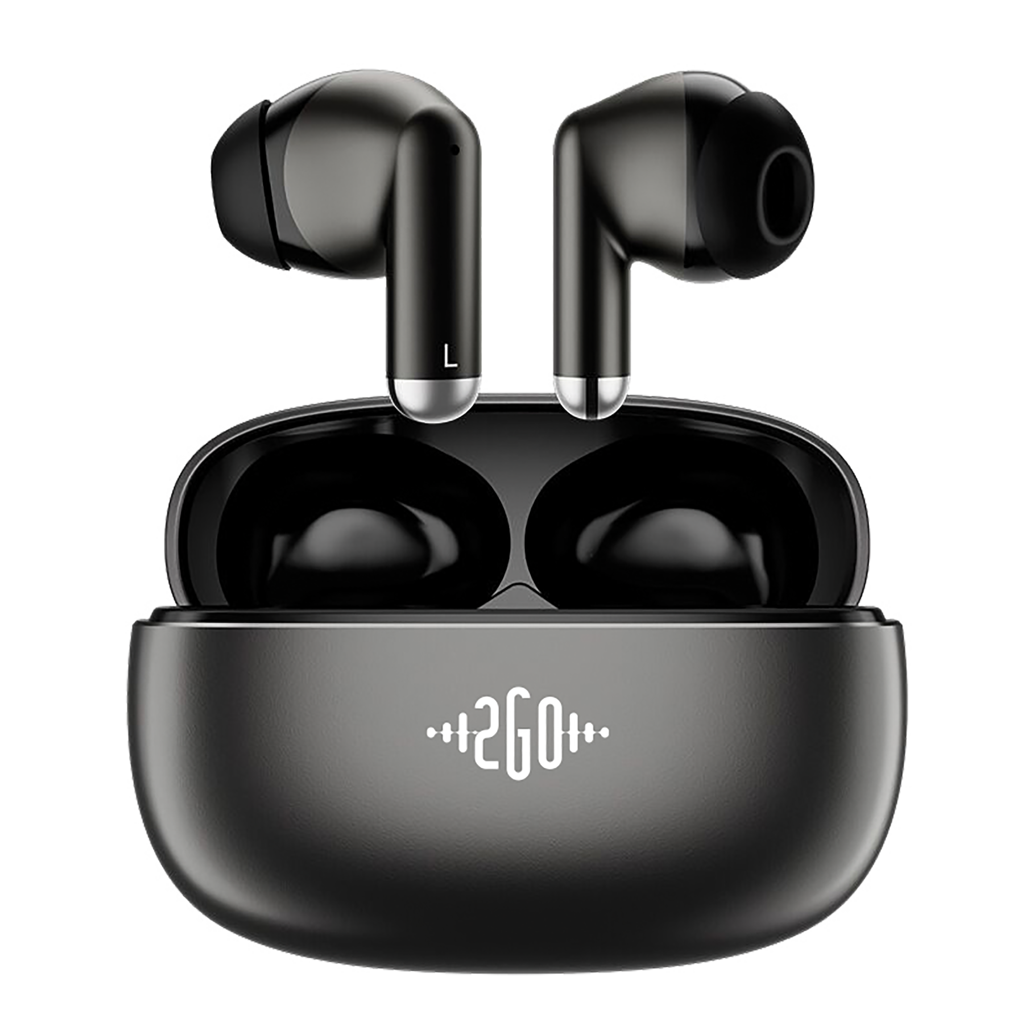 Bluetooth Headset "Alloy" - Vollmetallcase - Touch-Steuerung - Ladebox - anthrazit